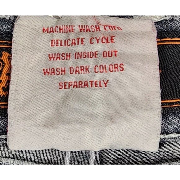 Victorious Urban Couture Shorts Mens 34 Blue Denim Painted Distressed Streetwear - Picture 14 of 14